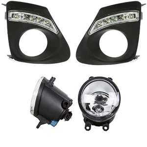 For Toyota Corolla 2011-2013 Front Bumper Clear Lens Fog Lights w/ LED DRL Bezel - Bild 1 von 7