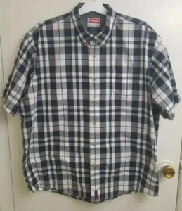 Neu Wrangler Herren Button Down Kurzarm Hemd kariert Gr. XL Neu ohne Etikett - Bild 1 von 5