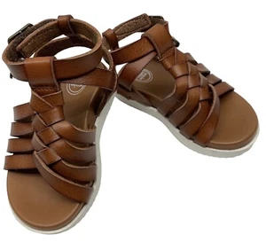 Wonder Nation Toddler Girls Size 2 Brown Gladiator Sandal - Picture 1 of 8