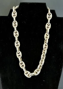 Silver Unisex Mariners Anchor Chain Antique 88G. 19.5 inches 49 cm. long EB97J - Picture 1 of 7