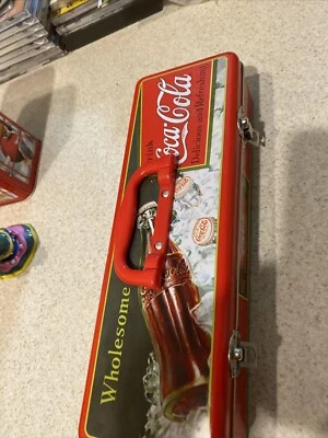 VINTAGE COCA COLA WRENCH HANDLE TOOL BOX LUNCH BOX TIN - Image 1 of 2