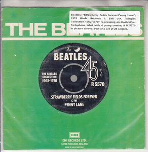 THE BEATLES Strawberry fields forever & Penny Lane PICTURE SLEEVE UK 45 7" - Picture 1 of 4