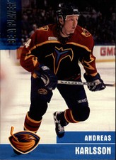 1999-00 BAP Memorabilia Atlanta Thrashers Hockey Card #308 Andreas Karlsson RC