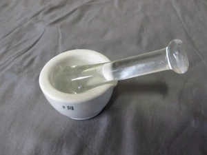 Vintage Coors USA Porzellan Mörser und Stößel 520-oH HA Pyrex #4 Stößel - Bild 1 von 6