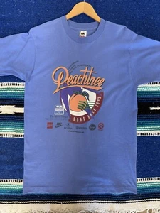 Vintage FOTL Peachtree Road Race 1993 T Shirt Mens Medium Blue/Purple Nike - Picture 1 of 10
