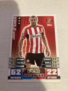 JOHN O'SHEA SUNDERLAND MATCH ATTAX 2014 - 15 CARD - Picture 1 of 1
