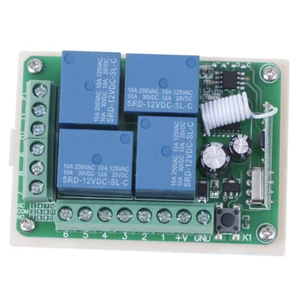DC 12V 10A 433MHz 4CH Wireless Relay RF Remote Control Switch Receiv&QAB-b _yi - Picture 1 of 10