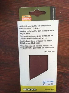 Proxxon Micromot 28922 Nastri Abrasivi Levigatrice A Nastro BBS/S Grana 80 - Foto 1 di 2