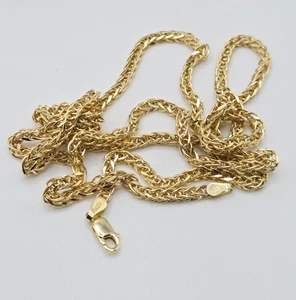 Catena di grano cavo oro giallo 10 kt* 28 pollici x 3,4 mm chiusura aragosta - Foto 1 di 9