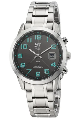 Ett Eco Tech Time Orologio Da Uomo Funk-Solare Basic Acciaio/Nero EGS-11500-22M - Bild 1 von 3