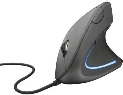 Ergonomische Trust Verto Vertikale Maus Schwarz USB 2.4 GHz | B-WARE - Bild 1 von 4