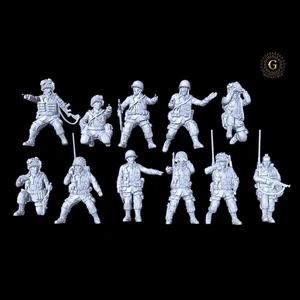 WW2 US Airborne HQ X11 28mm 1/56 ideal Bolt Action etc Wargames Collectors - Picture 1 of 7