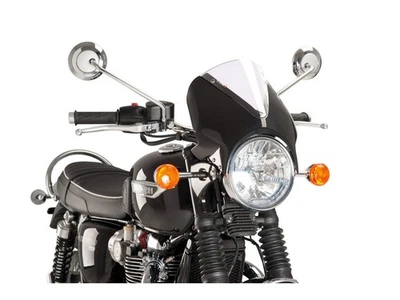 Puig Vision Screen & Black Fairing Black for Triumph Bonneville T120 (16-25) - Image 1 of 4