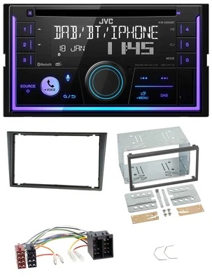 JVC MP3 USB 2DIN DAB Bluetooth CD Autoradio für Opel Combo C Corsa C Tigra Meriv - Bild 1 von 4