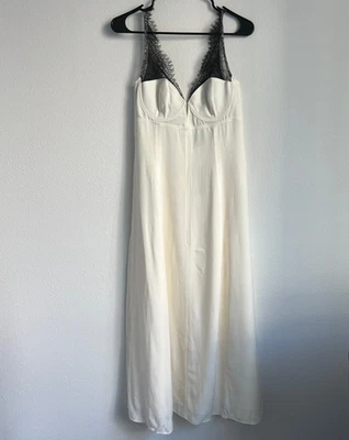 J Crew Collection Structured Lace Trim Dress Size 4 Ivory - Image 1 of 4