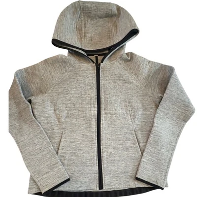 Lululemon City Bound Hoodie Womens 6 Heathered Space Dyed Size M Grey Full Zip - Image 1 of 4