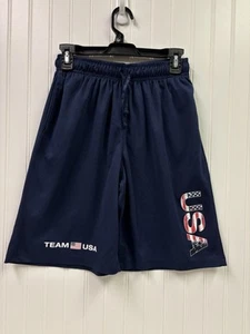 Team USA Apparel Navy Blue Shorts Pockets USA Logo Kids XL 18 - Picture 1 of 8