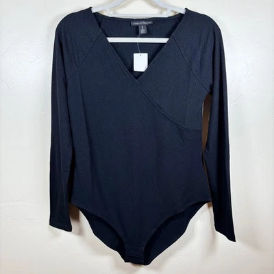 Body de maternidad A Pea In The Pod talla M negro L/S cápsula elástica acanalada nuevo con etiquetas Foto 1 de 4