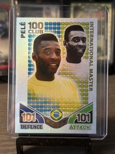 Match Attax 2010 World Cup Pele International Master Card 100 Club Football Card - Picture 1 of 2