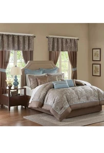 Madison Park Essentials Brystol 24-Piece Queen Comforter Set MPE10-223 New - Bild 1 von 6