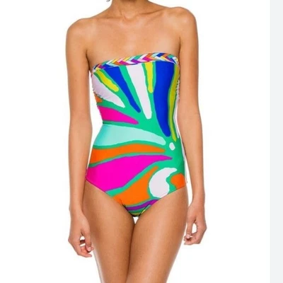 Купальник цельный Trina Turk Tropicalia Bandeau размер 8 - Изображение 1 из 4