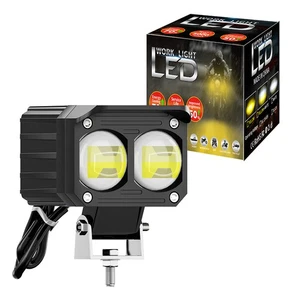 For DC12-85V Motorcycles/Cars/ATV Square Double Lamp Bead Headlight Spotlight - Picture 1 of 9