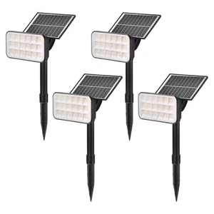 LUMLLSAJI Solar Spot Lights Outdoor, 4 Pack Landscape Spotlights 3 Lighting M... - Picture 1 of 8