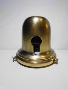 Vintage massiver Messing Lampenschirm Getränkehalter 2 1/4" Monteur mit Schrauben und Schlüsselloch - Bild 1 von 4