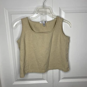 St John Strick Crop Tank Top Damen Small Creme Beige Luxus Capsule Shell - Bild 1 von 6