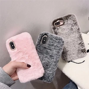 Case For Huawei Honor Plush Warm Fluffy Phone Cover Simple Fashion Women Girls - Picture 1 of 16