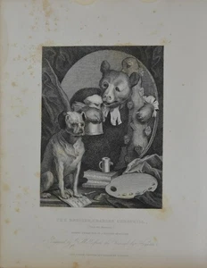 Antique Art William Hogarth Charles Churchill The Bruiser History Engraving 1850 - Picture 1 of 8