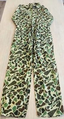 Nesco Sportsman's Apparel Coveralls Mens Small Duck Hunter Camo Green Brown - Image 1 of 4