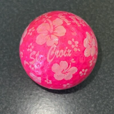 Pelota de golf rosa Islas Vírgenes de los Estados Unidos St Croix St John St Thomas logotipo BG-10-AS Foto 1 de 3