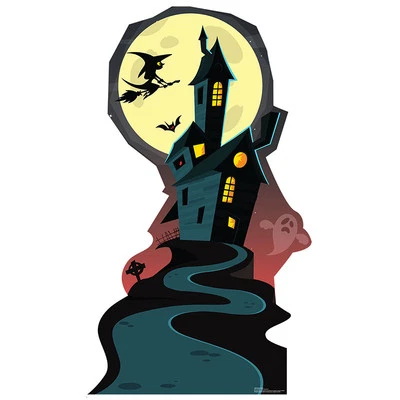HAUNTED HOUSE 万圣节装饰卡牌 CUTOUT Standup Standee 海报 F/S — 第 1/2 张图片