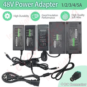 Trafo AC 110V auf DC 48V 1/2/3/4/5A Netzteil Adapter für LED Streifen CCTV - Bild 1 von 30