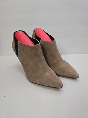 Jessica Simpson Boots Womans 9 B Tan Leather Slip On Ankle Heeled Booties - Image 1 of 4