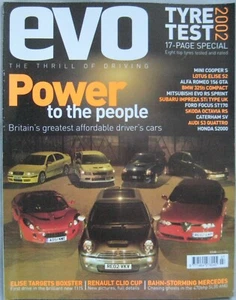 EVO July 2002 featuring Mini Cooper, Pagani, BMW, AMG, Audi, Mitsubishi, Subaru - Picture 1 of 5