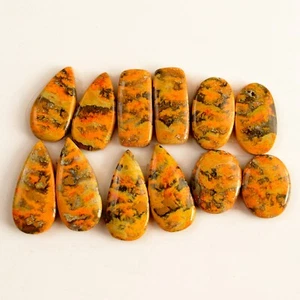 Lote de 6 pares de piedras preciosas de jaspe abejorro natural de 169 quilates 30x13-20x15 mm #13438 - Imagen 1 de 8