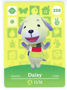 Daisy #258 - Amiibo Card - Animal Crossing Series 1 - Authentic Nintendo - Picture 1 of 2
