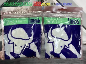 500 BULL BRAND MENTHOL SLIM FILTER TIPS Zigaretten Tabak Drehen Wiederverschließbarer Beutel - Bild 1 von 2