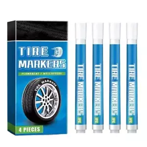 4pcs Tire Letters Waterproof Permanent Paint Marker Pens Car Tires Rubber 2025 - Picture 1 of 10