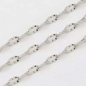 Pretty Link Chain 10m - Stainless Steel - Jewellery Making - Flat Oval Connector - Picture 1 of 1