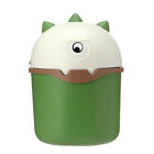 Mini Trash Can With Lid Plastic Small Garbage Can For Home Office Green 