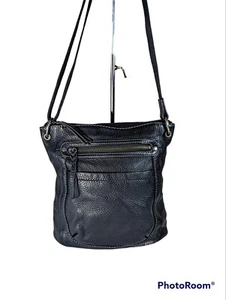 The Sak Laurel Black Pebbled Leather Crossbody Bag Purse - Picture 1 of 8