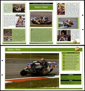 Daijiro Kato - Great Champions - Mega Bikes Hachette Fold-Out Card - Picture 1 of 1