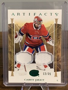 2022-23 ARTIFACTS EMERALD CAREY PRICE PATCH/JERSEY  /35