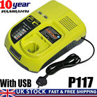 Fast Charger P117 For Ryobi Lithium Battery 18 V P108 One+ Plus Bpl1820 Rb18l50