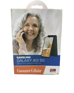 Cellphone Samsung Galaxy A13 5G - 64 GB - Black (Consumer Cellular) NIB 6.5" HD - Picture 1 of 5