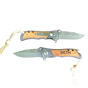 Pocket Folding Knife with Stainless Steel, Safety Liner-Lock Personalized - Picture 1 of 13