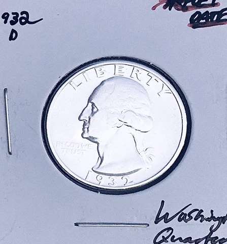1932-D  DENVER  MINT  KEY DATE!  U.S. WASHINGTON QUARTER Cover